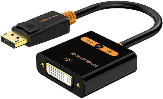 Cabletime Adaptor DisplayPort DVI CT-02G 1080p Negru