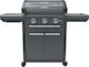 Campingaz 3 Series Premium S Grătar pe gaz Din fontă Grătar 61bucx46buccm cu 3 buc 10.2kW și Arzător Lateral