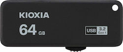 Kioxia TransMemory U365 64GB USB 3.2 Stick Μαύρο