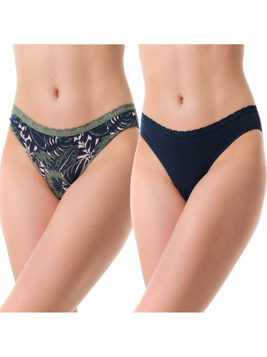 Minerva Fimelle Femei Slip 2Pack Albastru marin