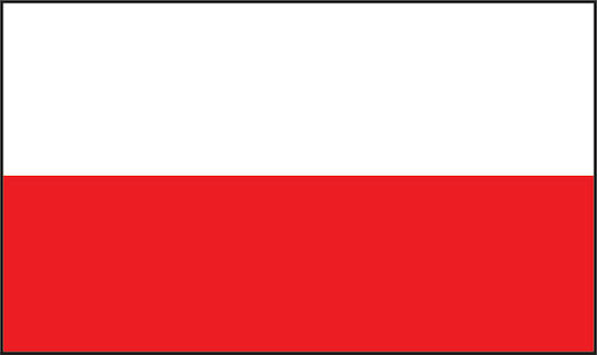 Flag of Poland with a stake 45x30cm