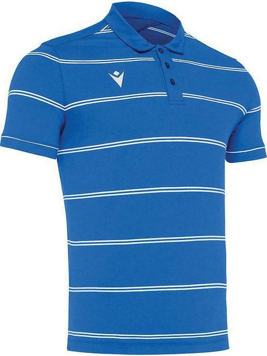 Macron Men's Short Sleeve Polo Blouse Blue
