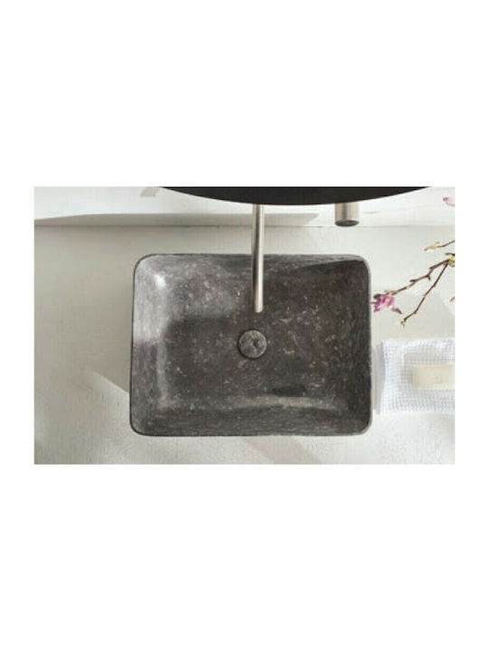 Fossil Jade Countertop Sink marble 60x38x14cm G...