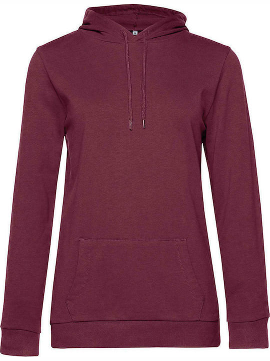 B&C Women's Long Sleeve Promotional Sweatshirt Burgundy