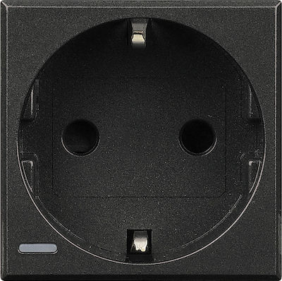 Legrand Axolute 4141 Single Power Socket Black