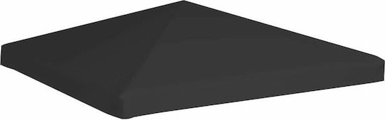 vidaXL Acoperiș Pentru Foișor 270gr/m² Negru Cu Acoperire PVC 3x3m