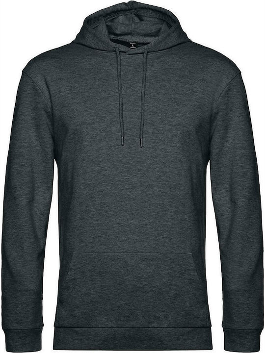 B&C Men's Long Sleeve Promotional Sweatshirt Heather Asphalt