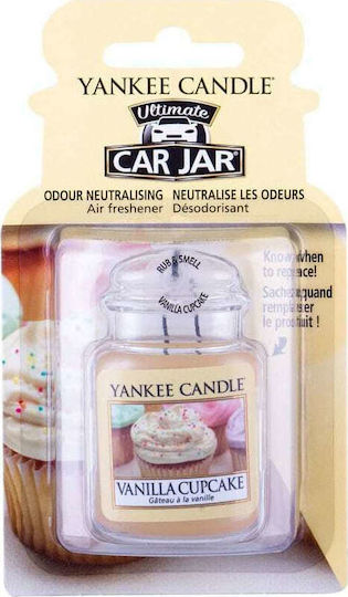 Yankee Candle Air Freshener Tab Pendand Car Jar Ultimate Vanilla Cupcake