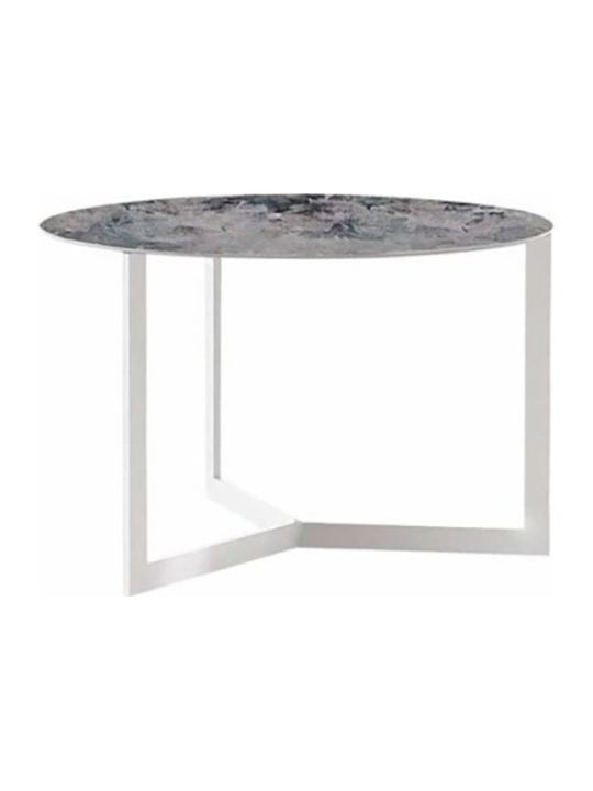 Tisch Joy metallic weiß mit Design 60xh.38cm Casa Vogue