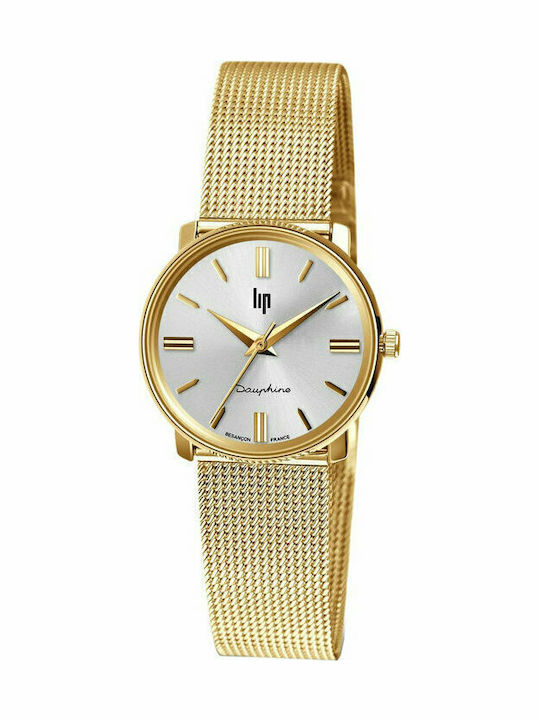 Lip Watches Dauphine Women's Watch with Gold Me...