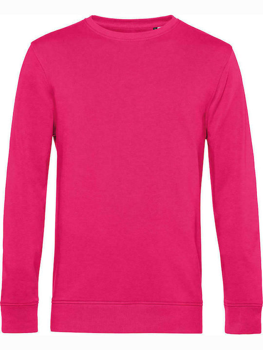 B&C Men's Long Sleeve Promotional Blouse Fuchsia WU31B-309