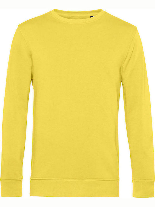 B&C Men's Long Sleeve Promotional Sweatshirt Yellow