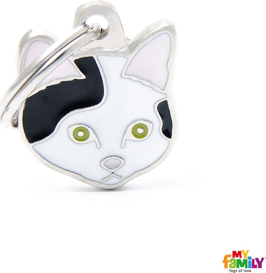 My Family Cat ID Tag in Cat Shape Friends European Short-Haired Personalized