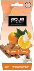 Aqua Car Air Freshener Tab Pendand The Naturals Cinnamon & Orange 00-0