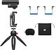 Sennheiser MKE 400 Mobile Kit Set Condenser (Small Diaphragm) 3.5mm Microphone Shock Mounted for Camera