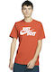 Nike Just Do It Bărbați T-shirt Sportiv cu Mânecă Scurtă Portocaliu