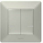 Legrand Valena Life with Netatmo Recessed Electrical Lighting Wall Switch with Frame Basic Silver