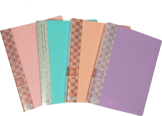 Sunfull Clipboard Flexible with 30 plastic sleeves Slides for Paper A4 Turquoise 1pcs