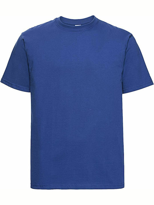 Russell Europe Classic Heavyweight T Ανδρικό Διαφημιστικό T-shirt Κοντομάνικο Bright Royal