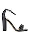 Nine West Women's Sandals Mindful3 Black with Chunky High Heel