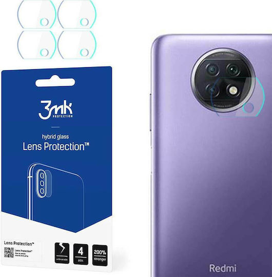 3MK Lens Flexible Glass Protecție Cameră Tempered Glass Transparent pentru Redmi Note 9T