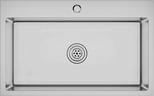 vidaXL Drop-In Sink Inox Satin W70xD44cm Silver