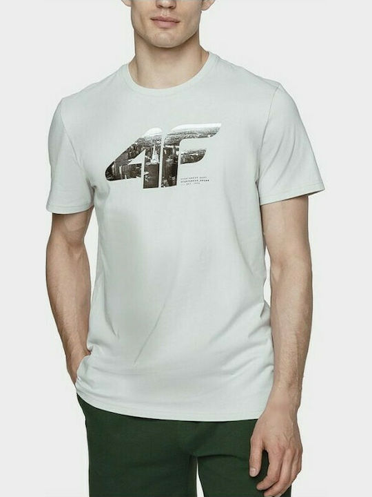 4F Bărbați T-shirt Sportiv cu Mânecă Scurtă Gri