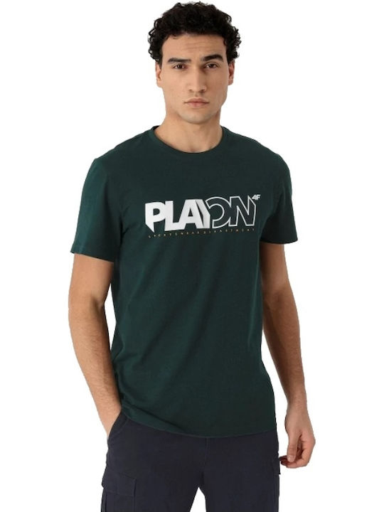 4F Men's Athletic T-shirt Short Sleeve Green