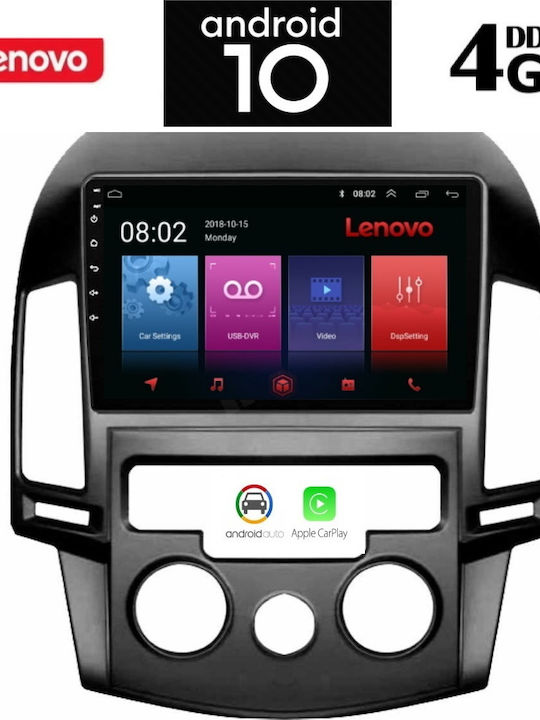 Lenovo Car-Audiosystem für Hyundai i30 2007-2012 mit Klima (Bluetooth/USB/AUX/WiFi/GPS) mit Touchscreen 9" LENOVO SSX9793_GPS