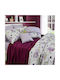 Homeline 3454 Set Kids Duvet Cover Single with Pillowcase Cotton Purple 165x240cm