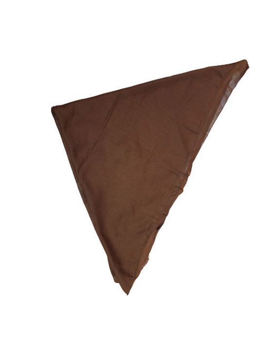 Gauze Classic Handkerchief delicate Cotton Square 100cm Brown