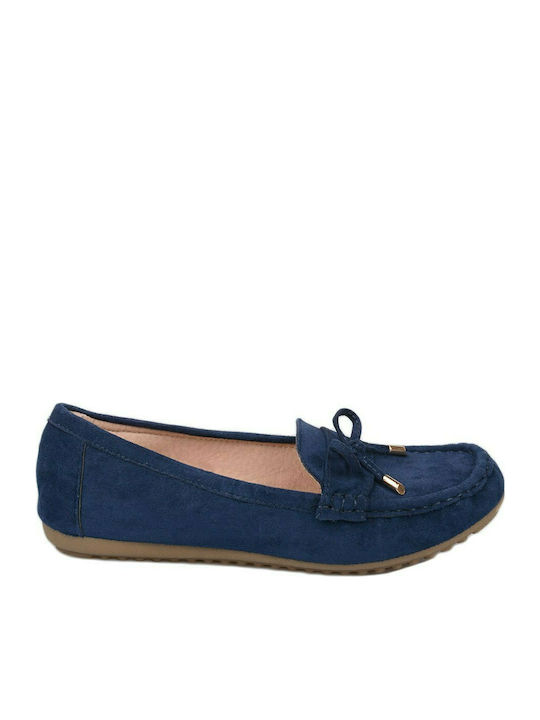 Famous Shoes Damen Mokassins in Marineblau Farbe