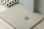 Karag Rectangular Artificial Stone Shower Cream Pietra 80x140x2.5cm