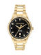 Trussardi T-Bent Herrenuhr 43mm Batterie mit Gold Rostfreien Stahlarmband