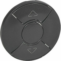 Legrand Celiane Shutter Switch Front Rolls in Black Color 067955