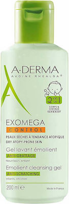 A-Derma Exomega Control Emollient Cleansing Gel 2 in 1 pentru piele atopica 200ml