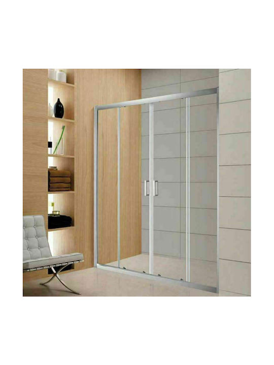 Aquarelle Venia 80 Διαχωριστικό Ντουζιέρας με Συρόμενη Πόρτα 200-205x185cm Clear Glass