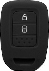 Silicone Car Key Cover Case with 3 Buttons for Honda Black