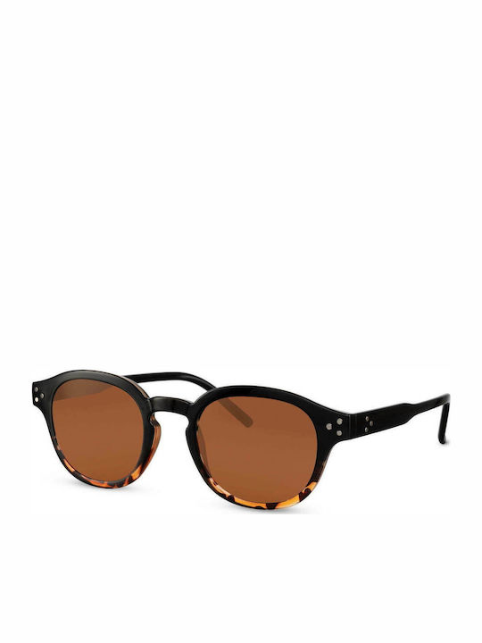 Solo-Solis Sunglasses with Black Tartaruga Plastic Frame and Brown Lens NDL2377