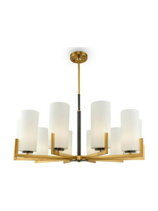 Maytoni Candelabru 10xE27 Ø86cm cu Abajururi Auriu Oțel MOD089PL-10BS