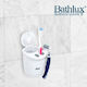 Bathlux Επιτοίχια Θήκη για Οδοντόβουρτσες Πλαστική με Βεντούζα Λευκή