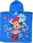 Stamion Mouse Poncho de plajă pentru copii Minnie Albastru deschis 100 x 50cm.