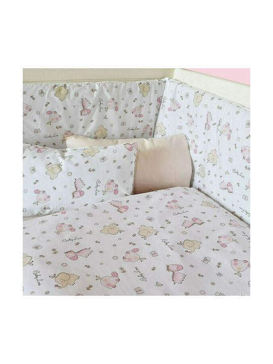 Homeline Baby Sheets Set Crib Cotton Beige 115x160cm 3pcs