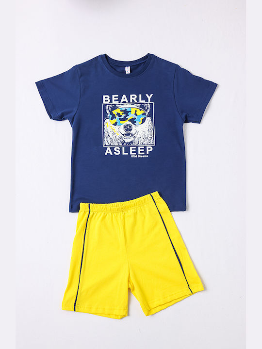 Dreams by Joyce Set Top & Bottom Kids Summer Pyjamas Blue