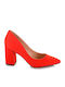 Famous Shoes Pumps mit Chunky hohem Absatz Rot