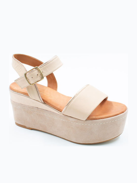 SHE COLLECTION WOMEN'S PLATFORM LEATHER NUDE CAL 358/300