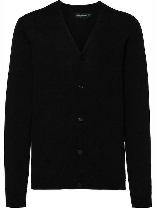 Russell Europe Men's Long Sleeve Promotional Cardigan Black