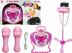 Microphone Karaoke Children's Karaoke with 2 Microphones and Stand for 3+ Years