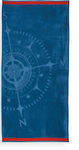 Nef-Nef Πετσέτα Θαλάσσης Compass 160x80cm Blue