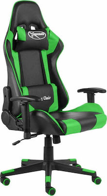 vidaXL 20493 Gaming Chair with Adjustable Arms Green